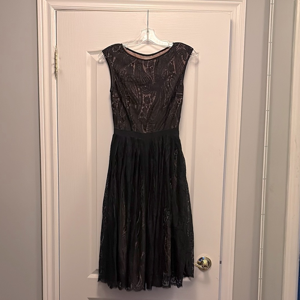 Michael Kors Collection Black A-Line Midi Dress